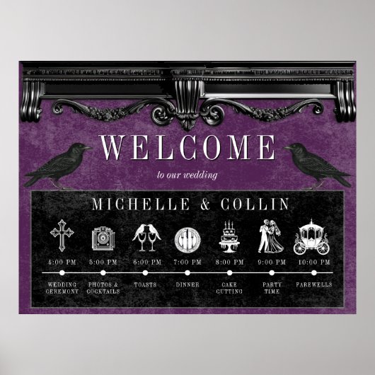 Gothic Black Ravens en Paarse Orde van Evenementen Poster (Voorkant)