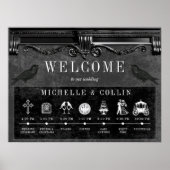 Gothic Black Ravens Orde van Evenementen Huwelijk Poster (Voorkant)