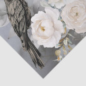 Gothic Black Ravens & White Flowers  Tissuepapier (Detail)