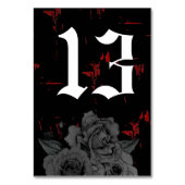 Gothic Black Red Grunge Textured | Zwarte Rozen Kaart (Voorkant)