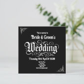 Gothic Black Rock Metal Wedding Gepersonaliseerde  (Staand voorkant)