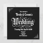 Gothic Black Rock Metal Wedding Gepersonaliseerde  (Voorkant)