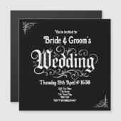 Gothic Black Rock Metal Wedding Gepersonaliseerde (Voorkant / Achterkant)