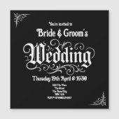 Gothic Black Rock Metal Wedding Gepersonaliseerde  (Voorkant)