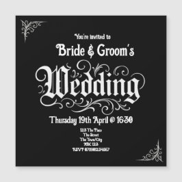 Gothic Black Rock Metal Wedding Gepersonaliseerde 