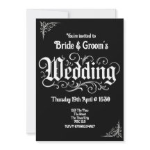 Gothic Black Rock Metal Wedding Gepersonaliseerde 
