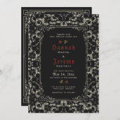 Gothic Black Roos Blood Red Kaart (Voorkant / Achterkant)