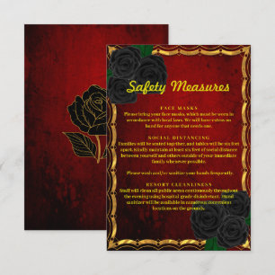 Gothic Black Roos Blood Red Weduwen Safety Measure Informatiekaartje
