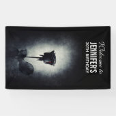 Gothic Black Roos Driving Blood Macabre Birthday Spandoek (Horizontaal)