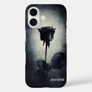 Gothic Black Roos Driving Blood Macabre iPhone 16 Hoesje