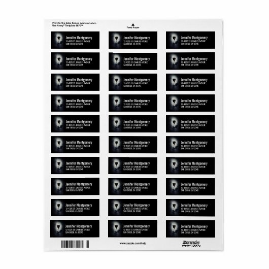 Gothic Black Roos Driving Blood Macabre Etiket (Full Sheet)