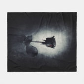 Gothic Black Roos Driving Blood Macabre Fleece Deken (Voorkant (Horizontaal))