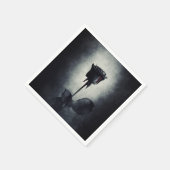 Gothic Black Roos Driving Blood Macabre Servet (Hoek)