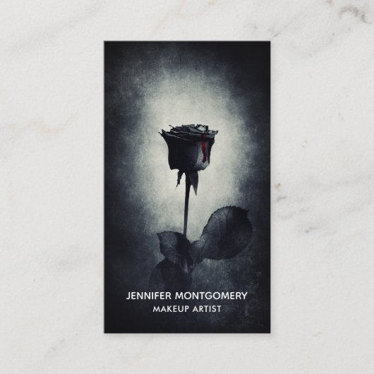 Gothic Black Roos Driving Blood Macabre Visitekaartje (Voorkant)