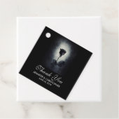 Gothic Black Roos Driving Blood Macabre Wedding Bedankjes Labels (In situ)