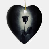 Gothic Black Roos Driving Blood Macabre Wedding Keramisch Ornament (Rechts)