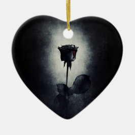 Gothic Black Roos Driving Blood Macabre Wedding Keramisch Ornament