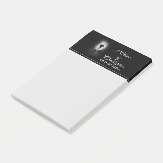 Gothic Black Roos Driving Blood Macabre Wedding Post-it® Notes (Schuin)