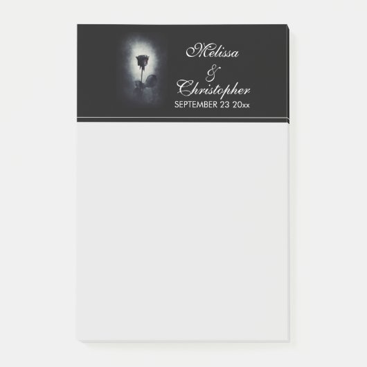 Gothic Black Roos Driving Blood Macabre Wedding Post-it® Notes (Voorkant)