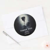 Gothic Black Roos Driving Blood Macabre Wedding Ronde Sticker (Envelop)