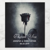 Gothic Black Roos Driving Blood Macabre Wedding Wijn Etiket