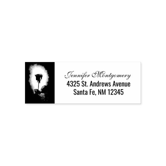 Gothic Black Roos Driving Blood Macabre Zelfinktende Stempel (Design)