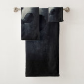 Gothic Black Roos Driving Blood on Black Grunge Bad Handdoek (Insitu)