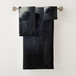 Gothic Black Roos Driving Blood on Black Grunge Bad Handdoek