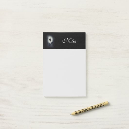 Gothic Black Roos Driving Blood on Black Grunge Post-it® Notes (Op bureau)