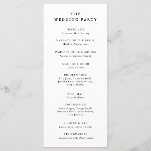 Gothic Black Roos Halloween Wedding Ceremony Programmakaart (Achterkant)