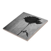 Gothic Black Roos Tegeltje (Zijkant)