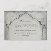 Gothic Black Roos Trellis Wedding Insert Informatiekaartje (Voorkant)