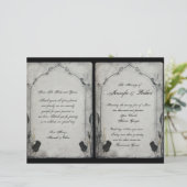 Gothic Black Roos Trellis Wedding Program (Staand voorkant)