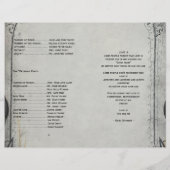 Gothic Black Roos Trellis Wedding Program (Achterkant)
