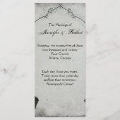 Gothic Black Roos Trellis Wedding Program Programmakaart (Voorkant)
