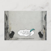 Gothic Black Roos Trellis Wedding Reception Informatiekaartje (Achterkant)