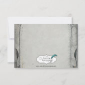 Gothic Black Roos Trellis Wedding Rehearsal Dinner Kaart (Achterkant)