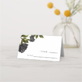 Gothic Black Roos Vintage Weddenschappen Plaatskaartje (Voorkant)