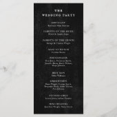 Gothic Black Roos Wedding Ceremony Programmakaart (Achterkant)