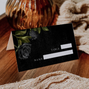 Gothic Black Roos Wedding Table Number Plaatskaartje