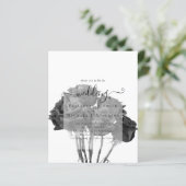 Gothic Black Roses Gotische Trouw Uitnodiging (Staand voorkant)