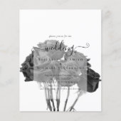 Gothic Black Roses Gotische Trouw Uitnodiging (Voorkant)