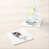 Gothic Black Roses Schedels Trouw  Kartonnen Onderzetters (Insitu)