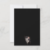 Gothic Black Roses Skulls Rehearsal Dinner   Kaart (Achterkant)