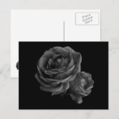 Gothic Black Rozen Briefkaart (Voorkant / Achterkant)