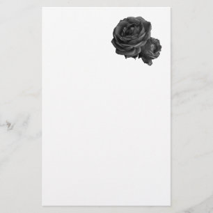 Gothic Black Rozen Briefpapier