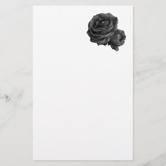 Gothic Black Rozen Briefpapier
