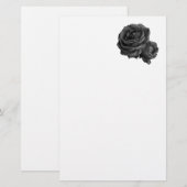 Gothic Black Rozen Briefpapier (Voorkant / Achterkant)