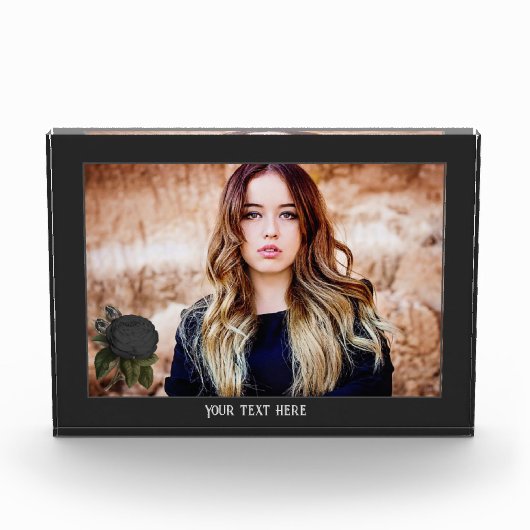  gothic Black Rozen Foto gepersonaliseerd (Voorkant)