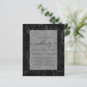 Gothic Black Rozen Gothic Wedding Invite (Staand voorkant)